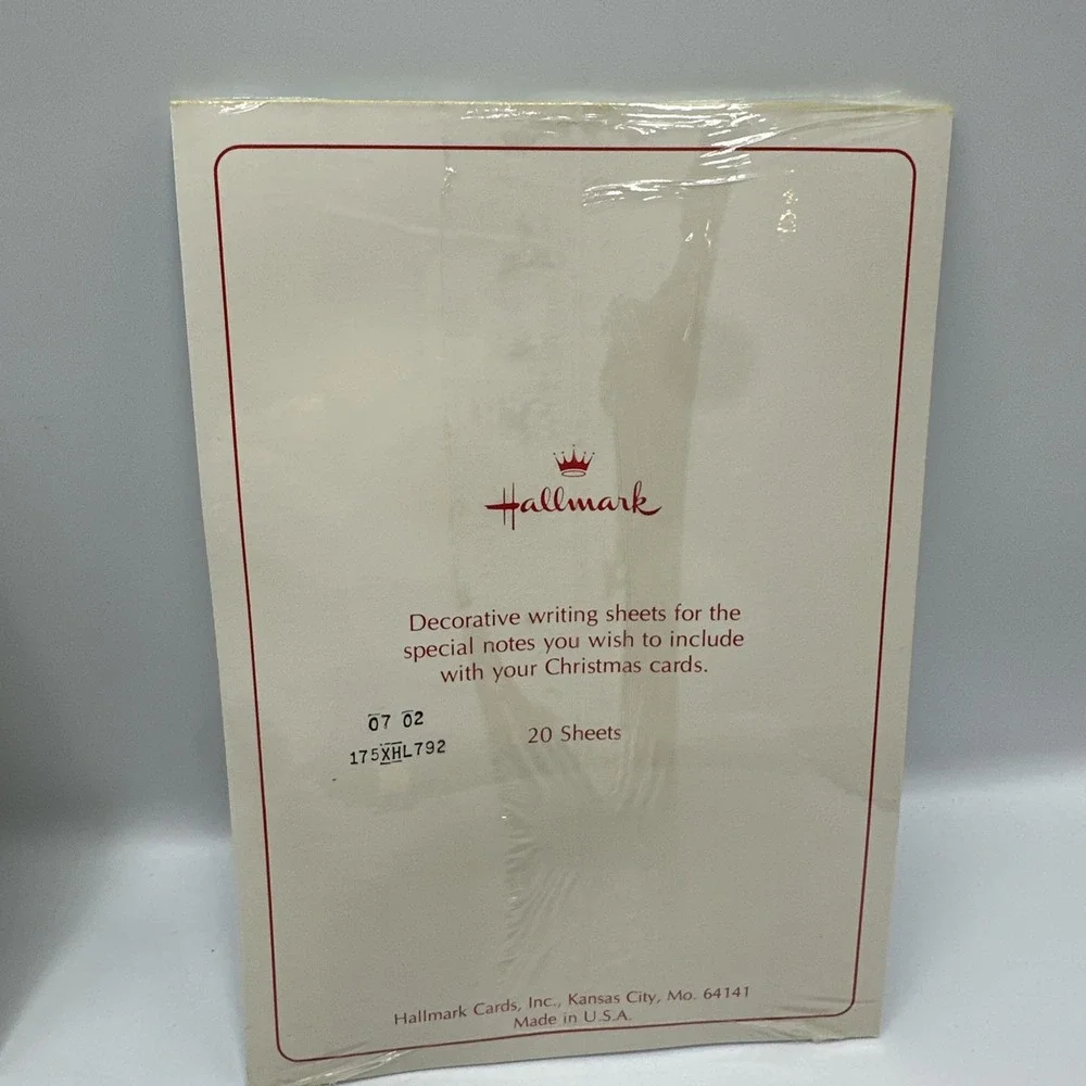 Hallmark‎ holiday greeting enclosures stationary pad mouse with Christmas lights